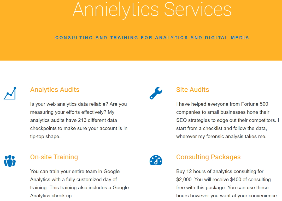 Annielytics services