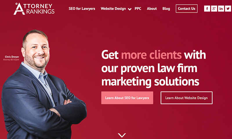 Attorney Rankings website example