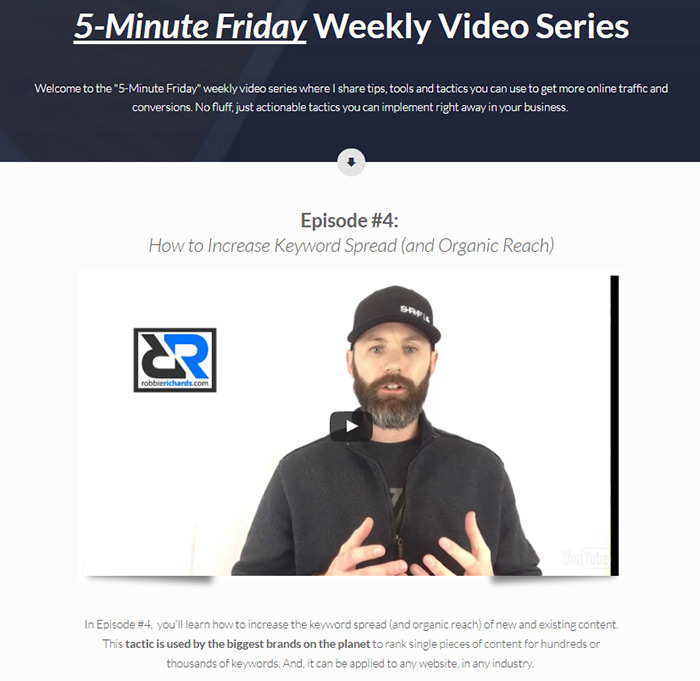 Weekly SEO video series