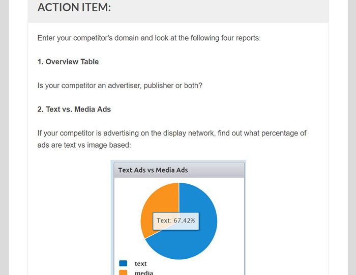 Use action items in blog content