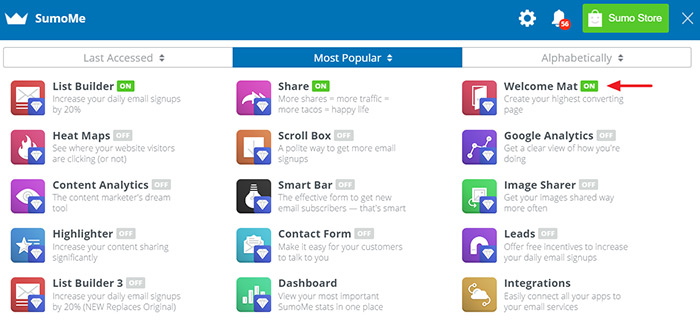 Activate the Welcome Mat