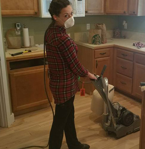 Laying new hardwood floors in the house