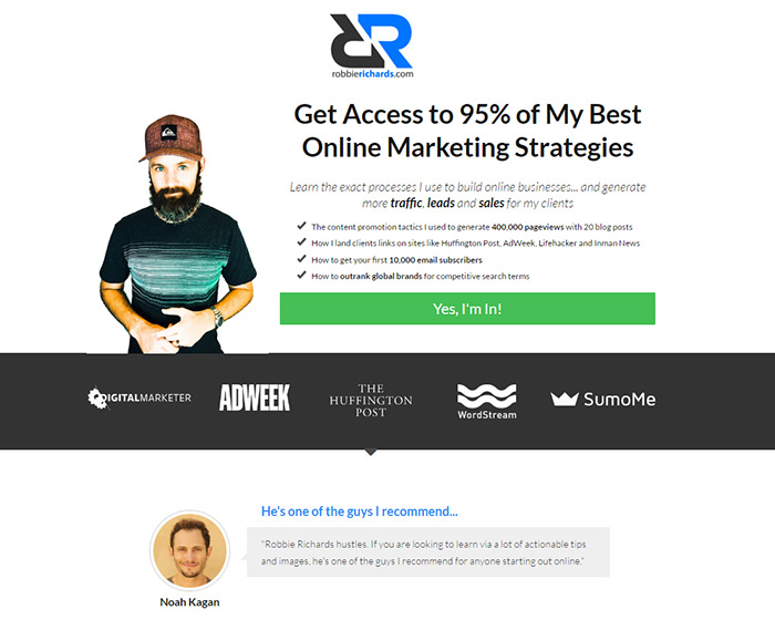 Blog home page design