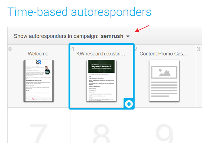 SEMRush autoresponder