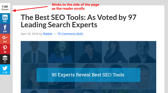 SumoMe share app results