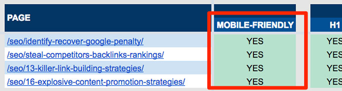 Checking to see if pages are mobile-friendly