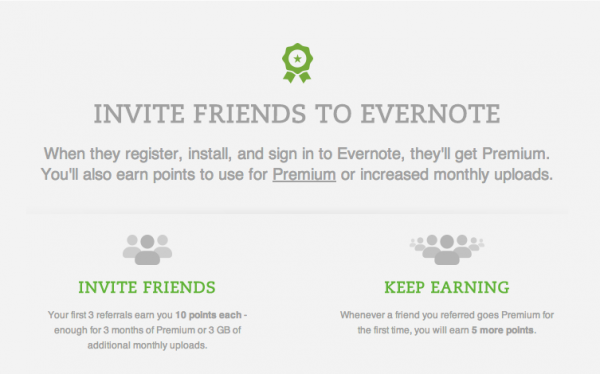Evernote referral marketing