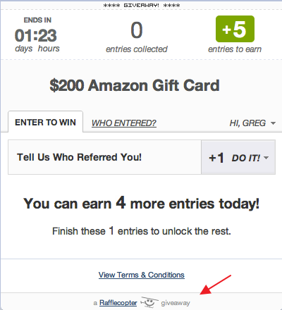 Rafflecopter giveaway widget
