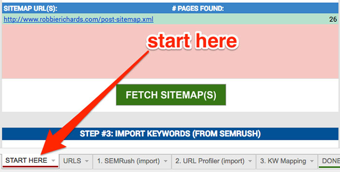 Step 1 of the on-page SEO checklist