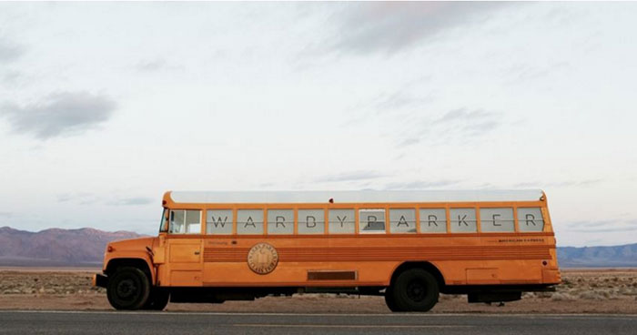 Warby Parker school bus campaign