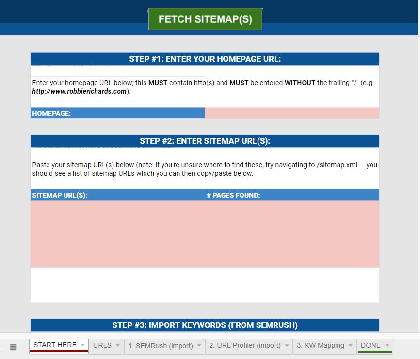 On-Page SEO Template Instructions