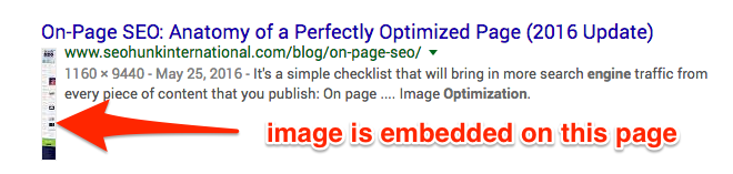 List of all the websites using an image