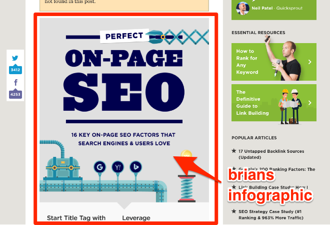 Brian Dean on page seo infographic