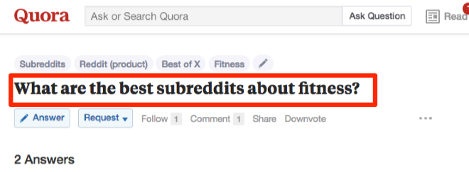 Example Quora thread
