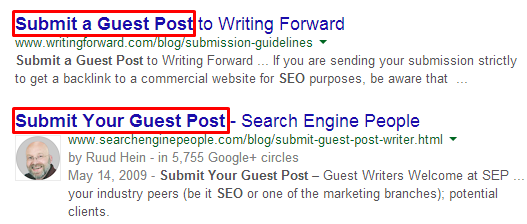 Reverse engineering guest post placements