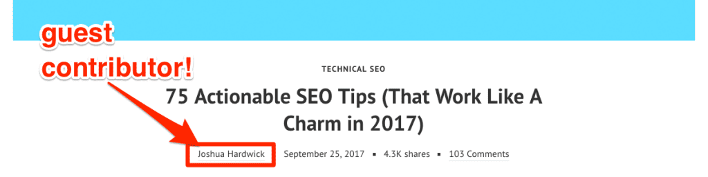 Ahrefs guest post example