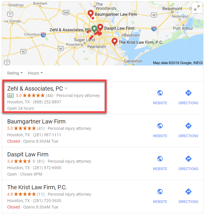 Local Maps ad example Local Maps ad example