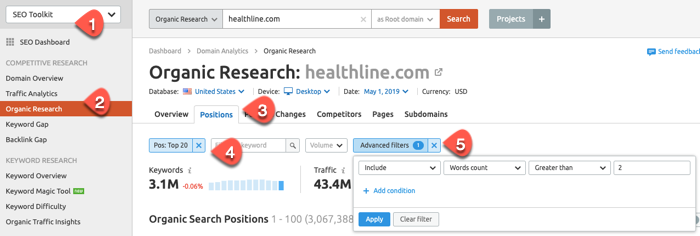 Extracting long tail keyword ideas from competitors inside SEMrush Extracting long tail keyword ideas from competitors inside SEMrush