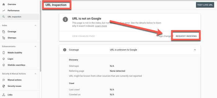 URL Inspection Tool URL Inspection Tool
