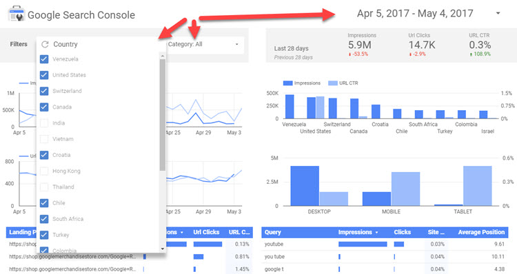 Data Studio SEO report control filters Data Studio SEO report control filters