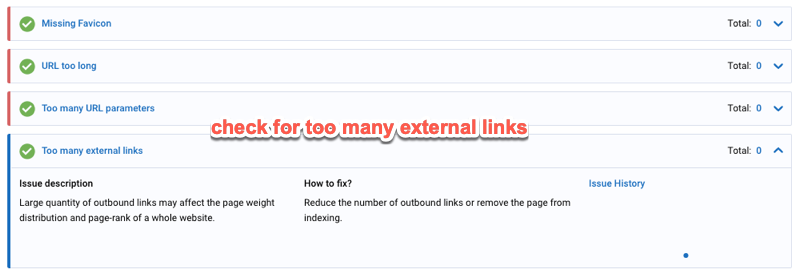 site audit external links