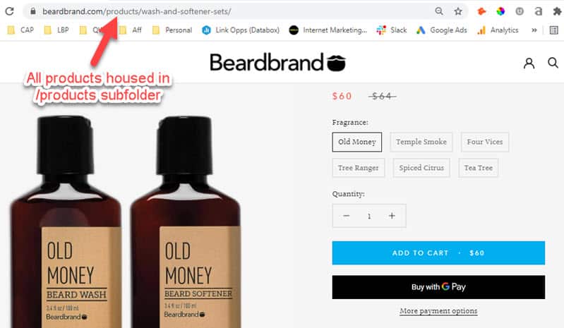 Products subfolder Products subfolder