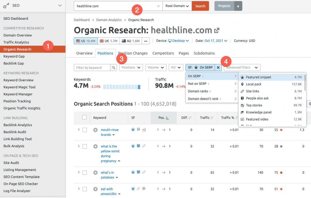 Finding featured snippet opportunities Finding featured snippet opportunities