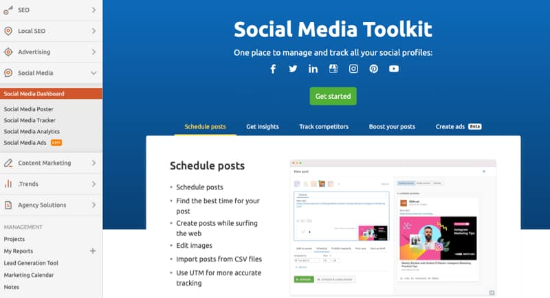 Semrush Social Media Toolkit